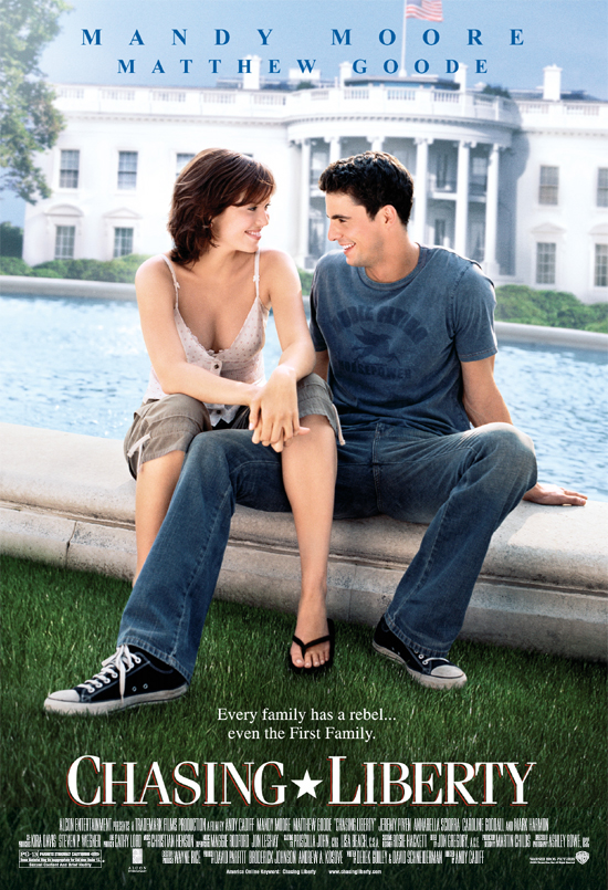 Chasing Liberty starring Matthew Goode, Mandy Moore, Mark Harmon, Jeremy Piven, Annabella Sciorra and Caroline Goodall.