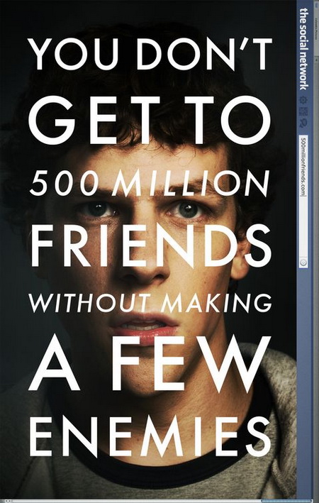 The Social Network starring Jesse Eisenberg, Andrew Garfield, Justin Timberlake and Armie Hammer