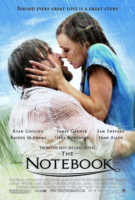 The Notebook poster: Ryan Gosling and Rachel McAdams