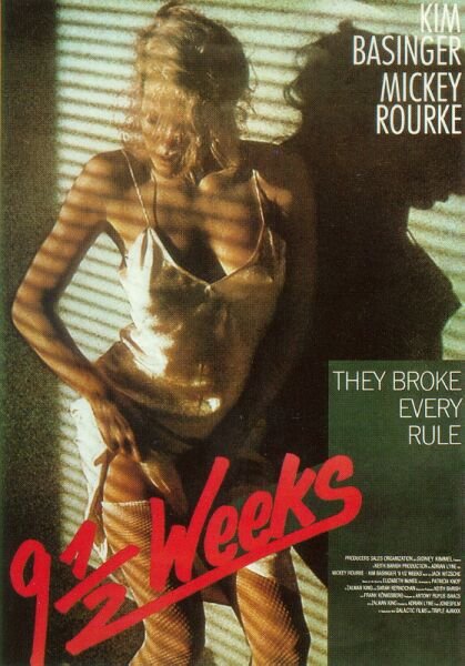 Kim Basinger engages in a not-so-romantic relationship with Mickey Rourke.