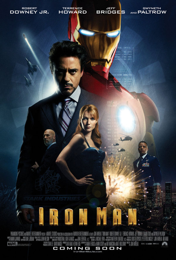 Iron Man poster with Iron Man with Robert Downey Jr., Gwyneth Paltrow, Jeff Bridges and Terrence Howard