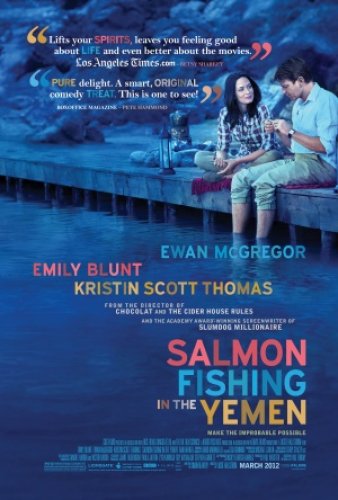 Salmon Fishing in the Yemen movie poster, starring Ewan McGregor and Emily Blunt