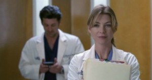 Derek and Meredith in the elevator- Grey's Anatomy